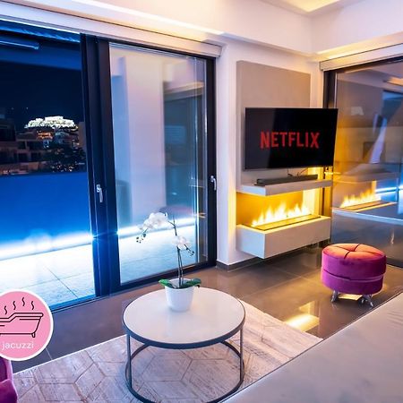 Luxury Penthouse With Acropolis View And Jacuzzi Leilighet Athen Eksteriør bilde